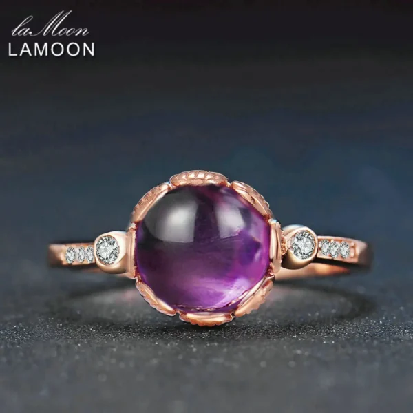 bague en améthyste violette – Image 3