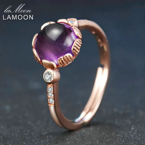 bague en améthyste violette