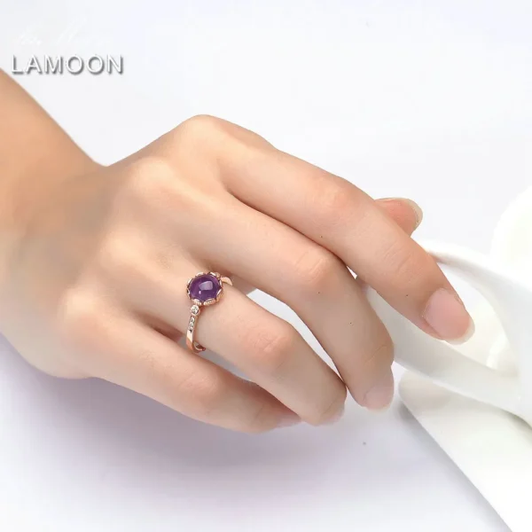 bague en améthyste violette – Image 2